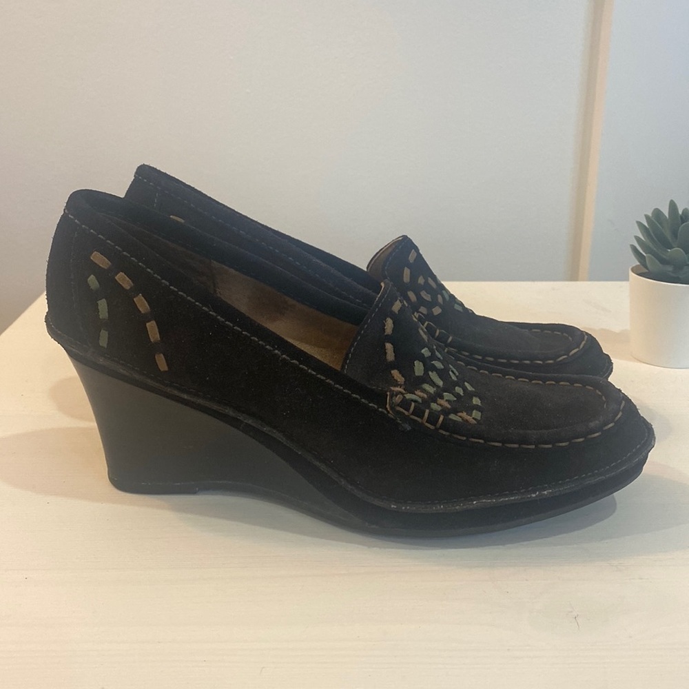Clarks Artisan Suede Wedges